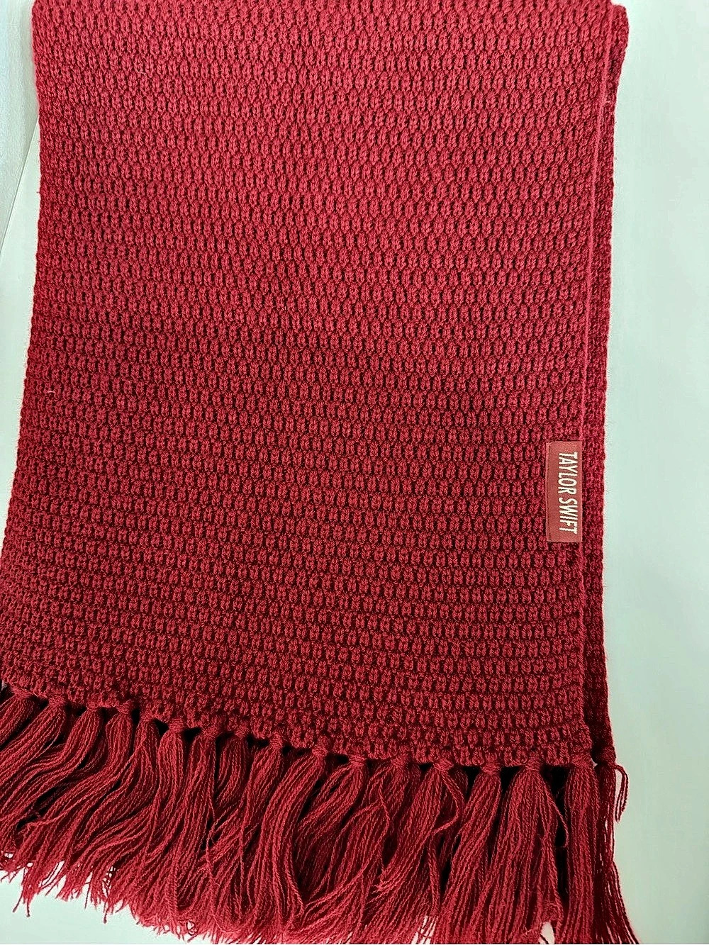 Taylor Swift All Too Well Lurex Red Knit Scarf